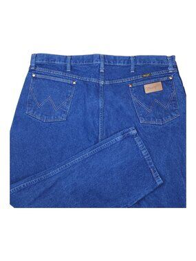 Wrangler Mens Classic Fit Blue Denim Jeans Size 42x30 100% Cotton Heavyweight
